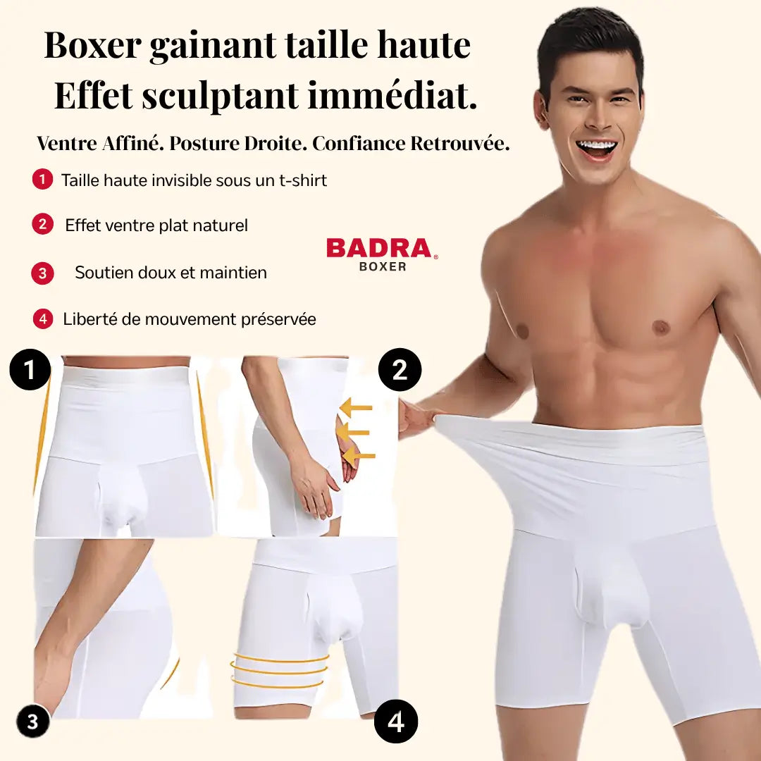 Boxer Gainant Sculptor® — Maintien Abdominal & Silhouette Redessinée