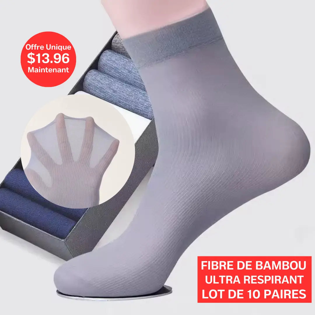 10 Paires de  Bas – Fibre de Bambou