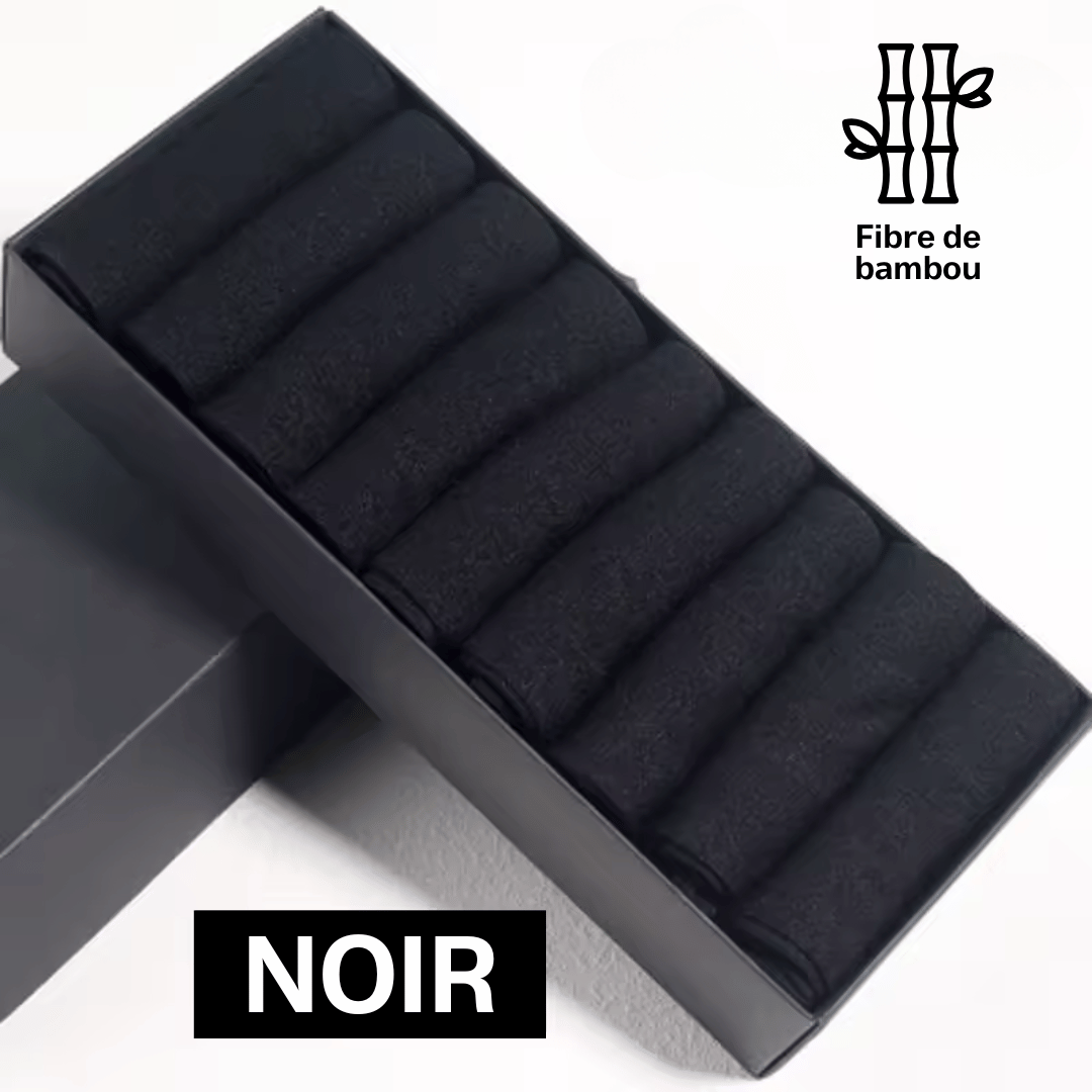 10 Paires de Bas Premium Fibre de Bambou