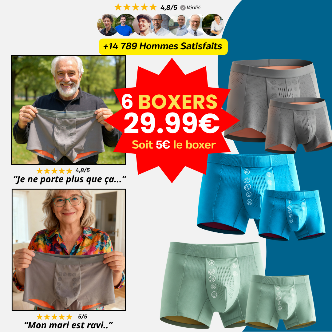 6 boxers bonus pour seulement 29.99€