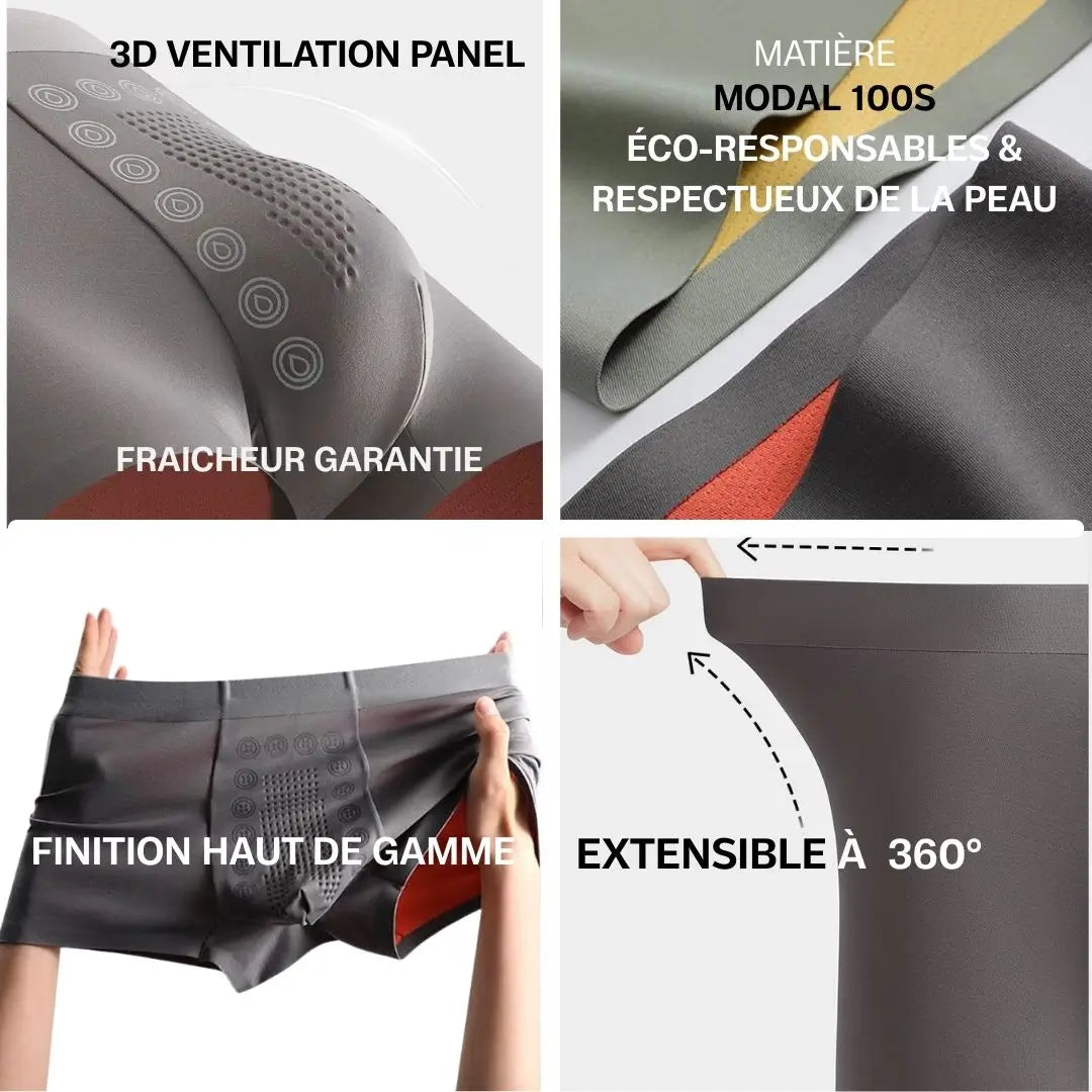 Le Boxer Technologie Double Poche 3D Anti-transpiration