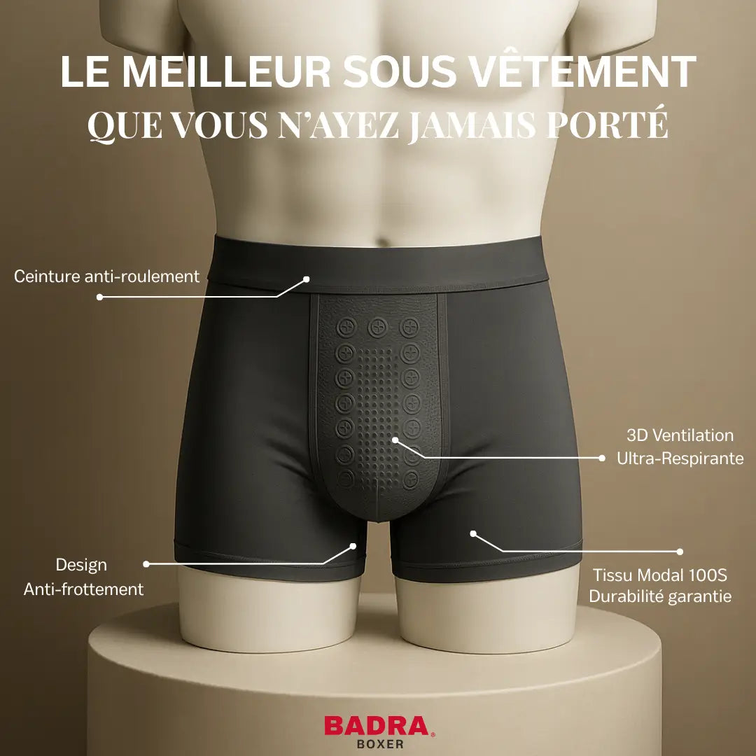 Le Boxer Technologie Double Poche 3D Anti-transpiration